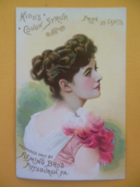 Trade Card Fleming Bros. Kidd's Cough Syrup Pittsurgh (early 1900's)