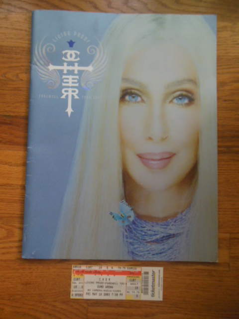 Cher Living Proof Farewell Tour 2003 (With Ticket Gund Arena Cleveland)