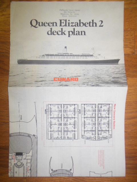 Queen Elizabeth 2 Deck Plan (Cunard 1973)