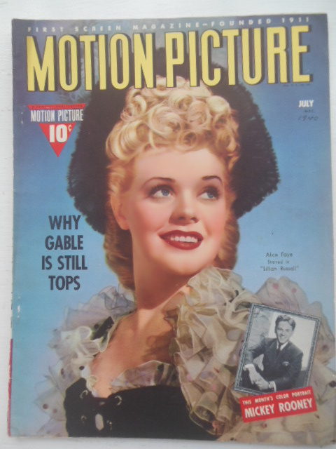 Motion Picture Magazine July, 1940 (Alice Faye cover)