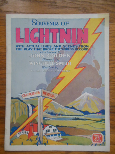 Souvenir of Lightnin With Actual Lines and Scenes From the PlayThat Broke the World's Record (1922)