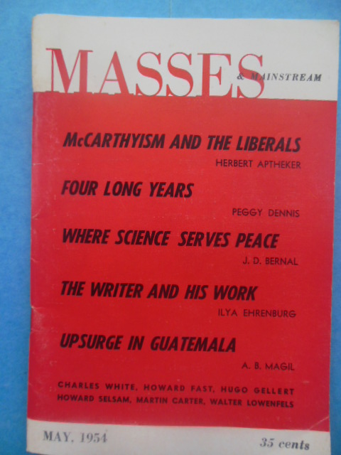 Masses and Mainstream Magazine May, 1954 (McCarthyism)