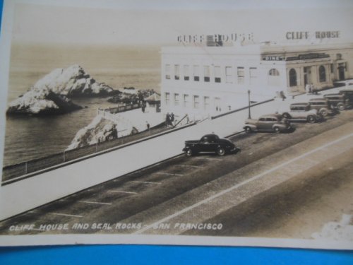 Real Photo Postcard Cliff House and Seal Rocks, San Francisco (1940's)
