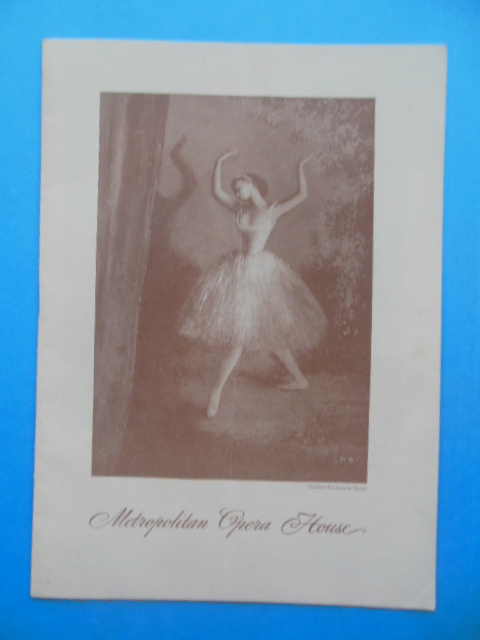 Program Metropolitan Opera House Romeo & Juliet (Maria Tallchief, 1945)