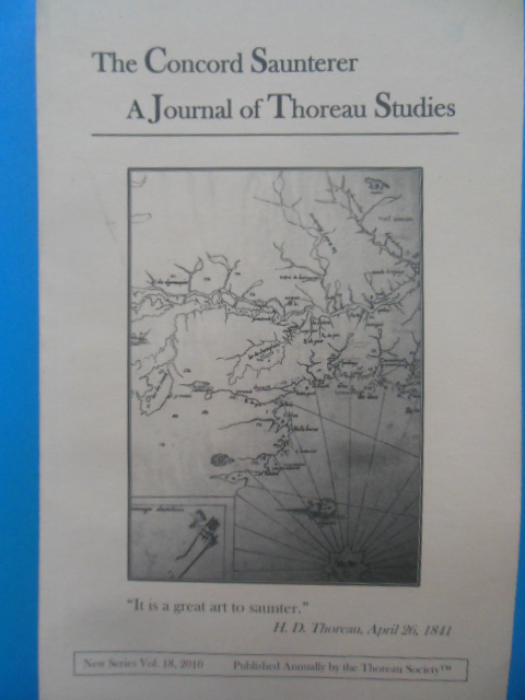 The Concord Saunterer A Journal of Thoreau Studies vol. 18, 2010