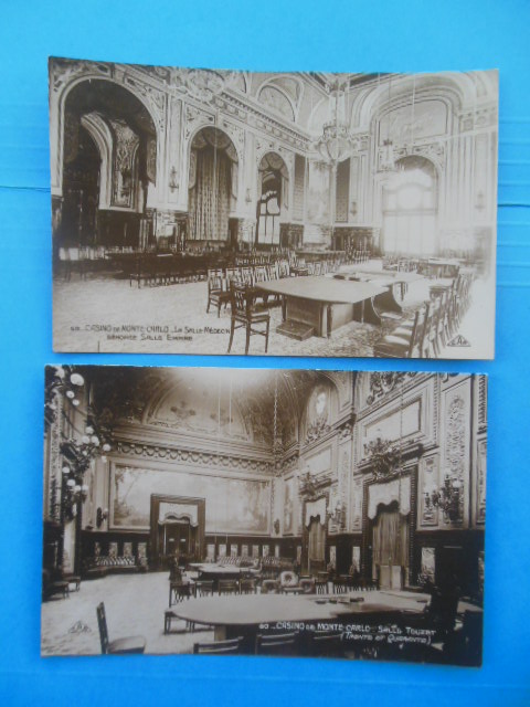 Postcards Casino De Monte Carlo (#s 59 and 60 Interior Views)