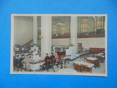 Postcard Fred Harvey's Lunch Room Union Station, Chicago (1920's)