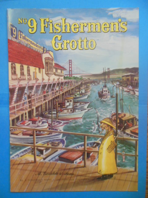 No. 9 Fishermen's Grotto Vintage Menu (1960's)