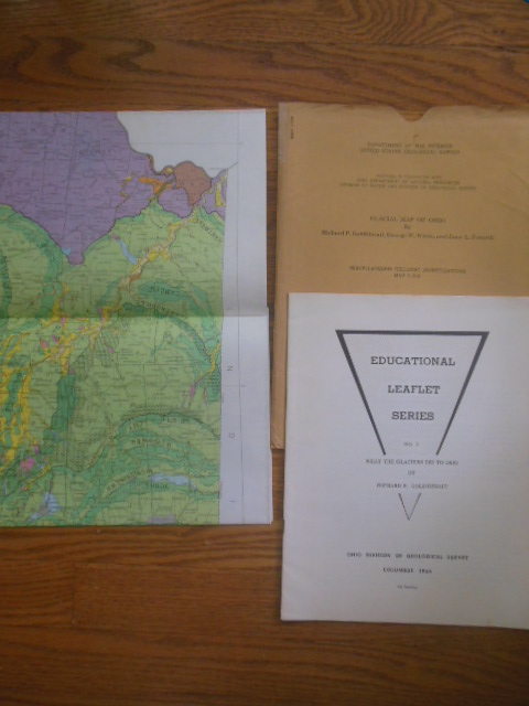 Glacial Map of Ohio; What the Glaciers Did to Ohio (1967)