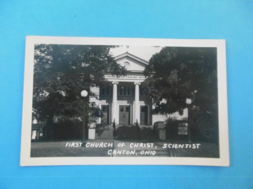 Real Postcard First Church of Christ Scientist Canton, Ohio (1940's)