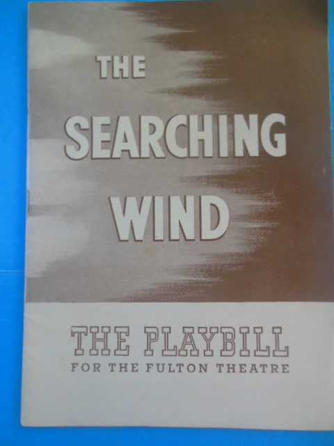 The Searching Wind The Playbill For the Fulton Theatre 1944 (Montgomery Clift, Cornelia Otis Skinner)