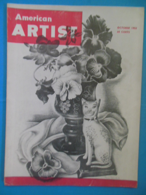 American Artist Magazine October, 1952 (Pennsylvania Railroad Memorial. Offset Lithography)