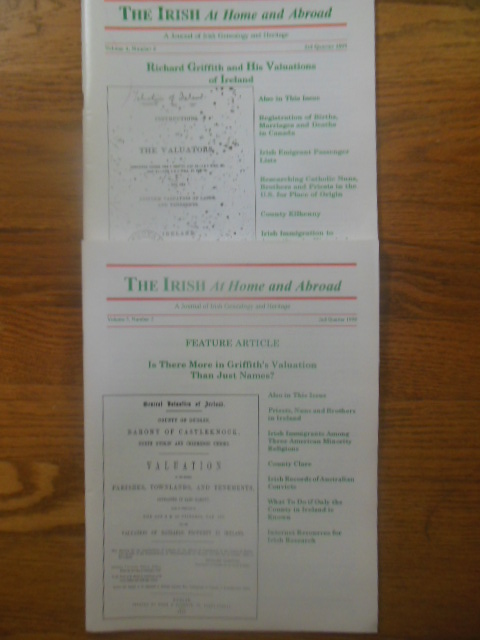 The Irish at Home and Abroad (THREE Issues Irish Genealogy, 1998)