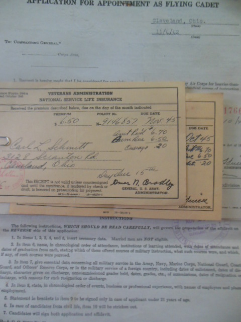 Application for Appointment As Flying Cadet (WWII Documents 1942)