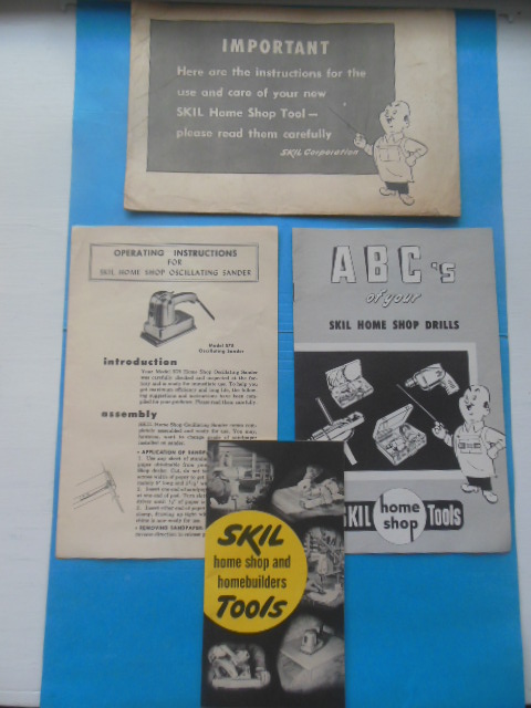 Operating Instructions Skil Home Shop Oscillating Sander Model 578 (three pieces in original envelope