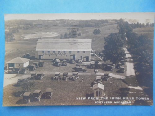 Real Photo Postcard View From Irish Hills Tower Southern Michigan (1927)