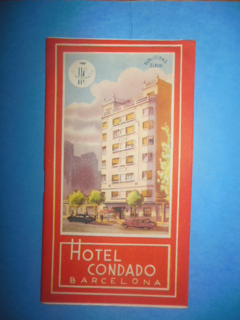 Hotel Condado Barcelona, Spain Vintage Travel Brochure