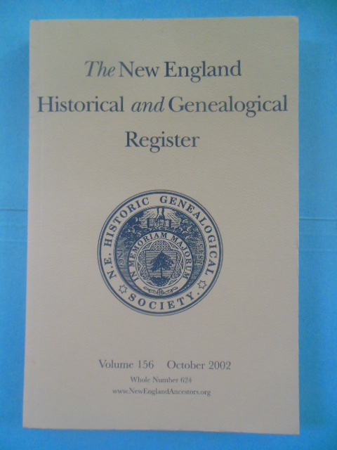 The New England Historical and Genealogical Register Volume 156, January,2002