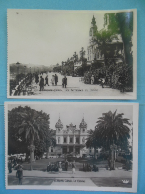 Postcards: Monte Carlo, Le Casino; Monto Carlo Les Terrasses du Casino -- Unused Circa 1920's