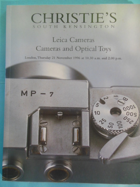 Christie's South Kensington Leica Cameras, Cameras and Optical Toys 1996
