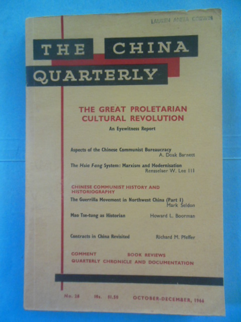 The China Quarterly October- December, 1966