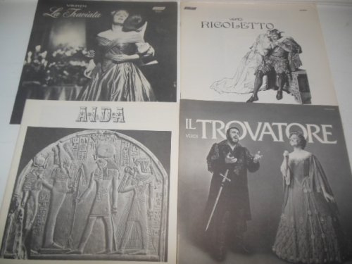 Verdi Librettos: Aida, La Traviata, Il Trovatore, Ricoletto