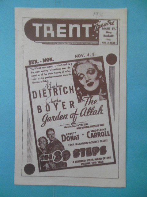 Trent Movie Theatre New Rochelle, 1936