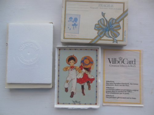 French Ceramic VilboCard with Catalog and Original Box