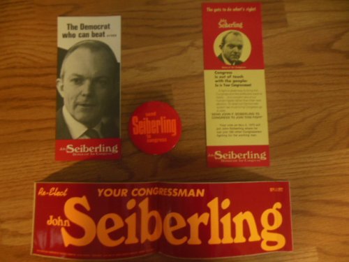 Rep.John Seiberling Campaign Collectibles 1970