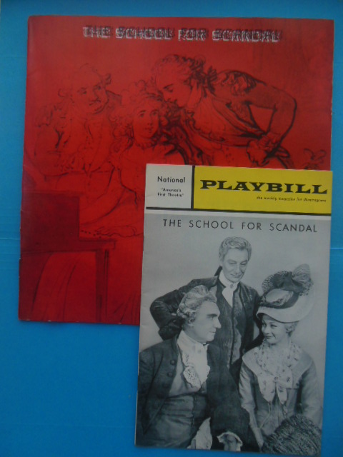 Playbill The School For Scandal April 8, 1965, plus Souvneir Book