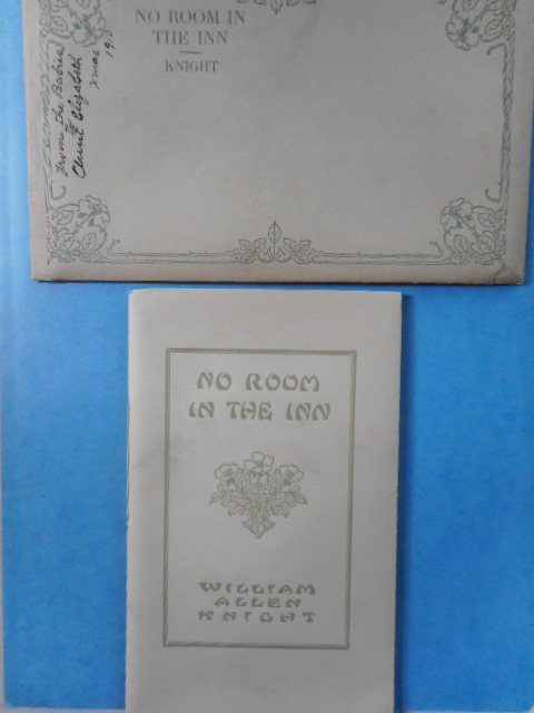 No Room In the Inn, 1910 with No Room in the Inn 1910 with original envelope