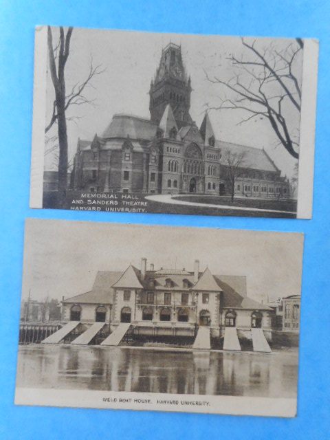 Memorial Hall and Sanders Theatre, Harvard University; Welt Boat House, Harvard University, 1912