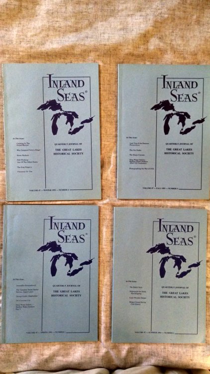INLAND SEAS VOL 47 #1,2,3,4 FULL YEAR 1991
