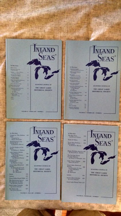 INLAND SEAS QUARTLY JOURNAL OF THE GREAT LAKES HISTORICAL SOCIETY VOL 53 1,2,3,4 1997