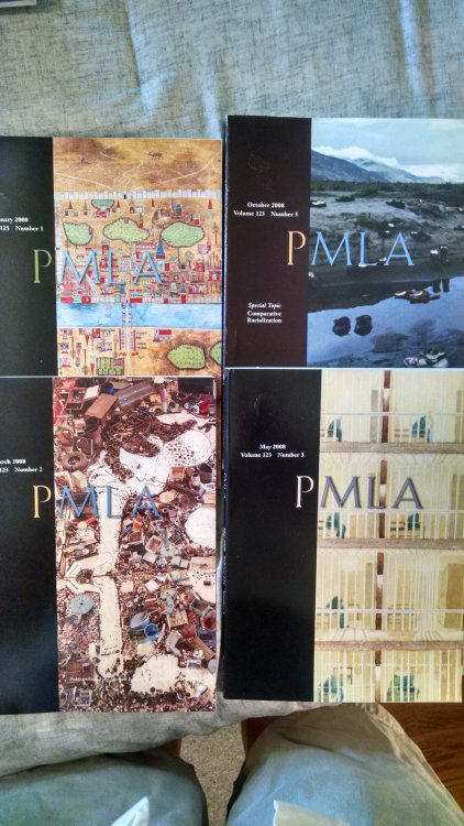 PMLA PUBLICATIONS OF THE MODERN LANGUAGE ASSOCIATION OF AMERICA 4 ISSUES FROM 2008