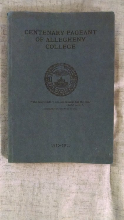 CENTENARY PAGENT OF ALLEGHENY COLLEGE