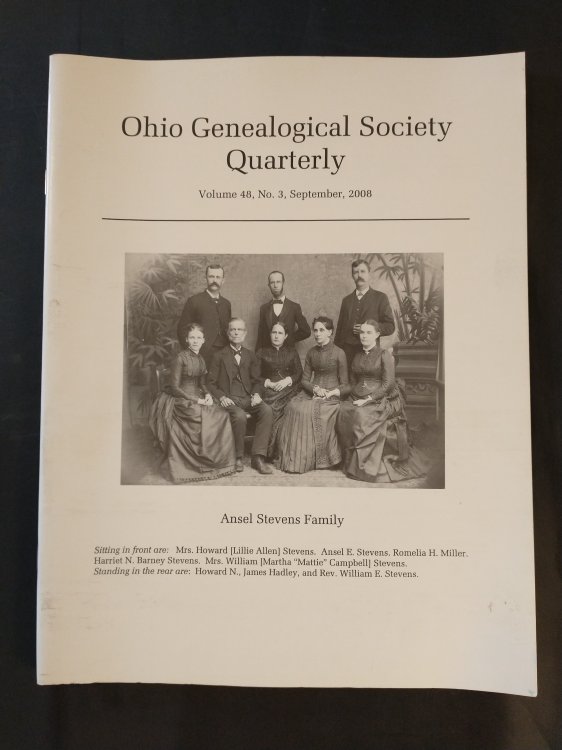 OHIO GENEALOGICAL SOCIETY QUARTERLY SEPT 2008