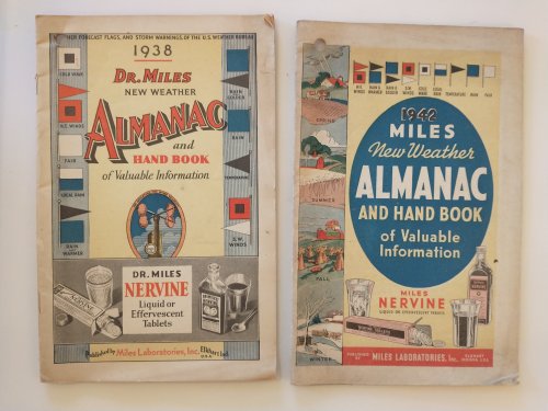 DR. MILES NEW WEATHER ALMANAC AND HAND BOOK OF VALUABLE INFORMATION [ 2 ISSUES ]