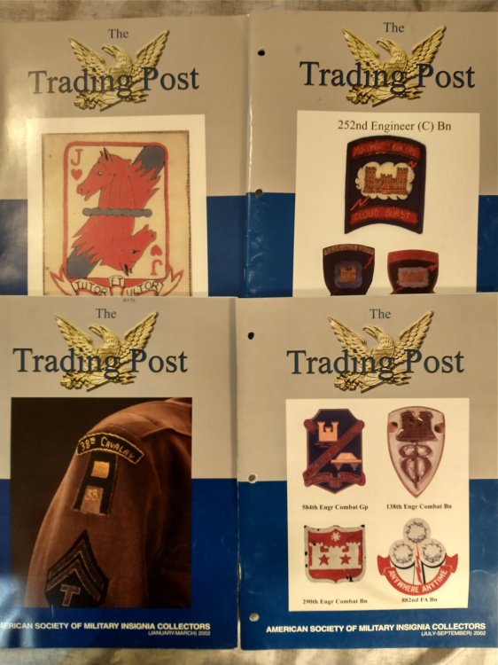 THE TRADING POST AMERICAN SOCIETY OF MILITARY INSIGNIA COLLECTOIRS 4 ISSUES 2002