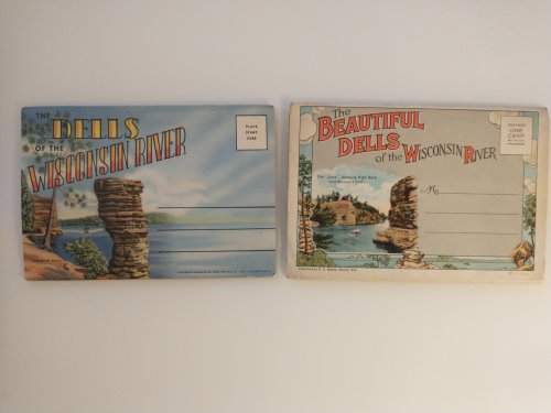 2 WISCONSIN DELL MULTIVIEW MAILERS THE DELLS OF THE WISCONSIN RIVER & THEBEAUTIFUL DELLS OF THE WISCONSIN RIVER