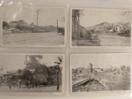 LORAIN OHIO POST CARDS ,TORNADO 6/28/ 1924