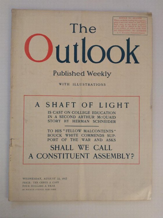 THE OUTLOOK [ AUG 22 1917 ]