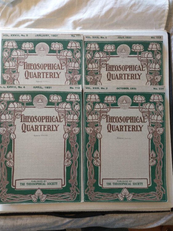 THEOSOPHICAL QUARTLY [ COMPLETE YEAR 1931 4 ISSUES ]