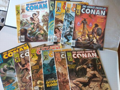 THE SAVAGE SWORD OF CONAN THE BARBARIAN 12 ISSUES 1980