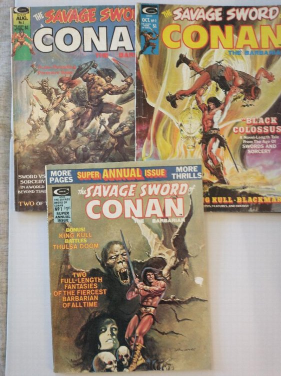 THE SAVAGE SWORD OF CONAN THE BARBARIAN [ ISSUE NO 1 , 2 , 1975 SPECIAL ]