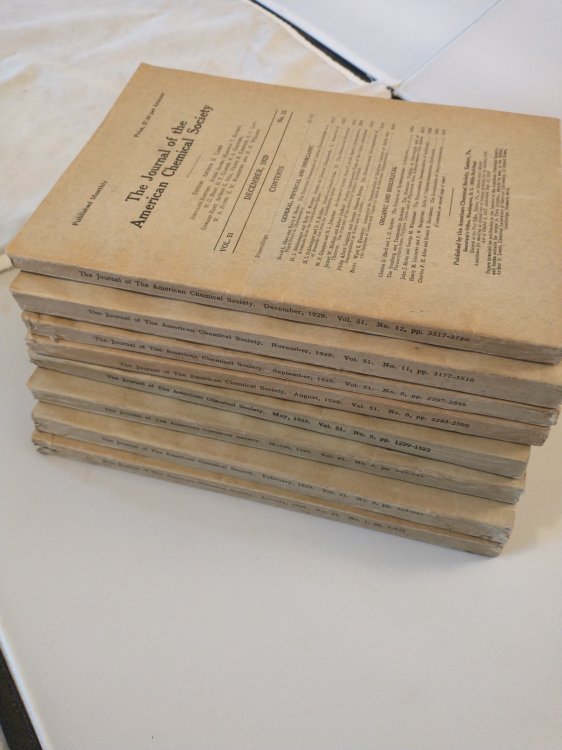 THE JOURNAL OF THE AMERICAN CHEMICAL SOCIETY 1929 VOL51 # 1,2,3,5,8,9,.11 , 12
