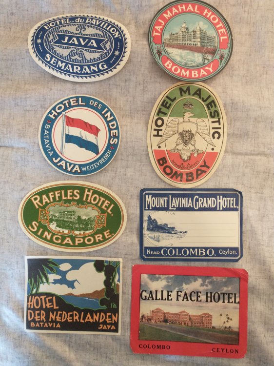 VINTAGE LUGGAGE LABELS