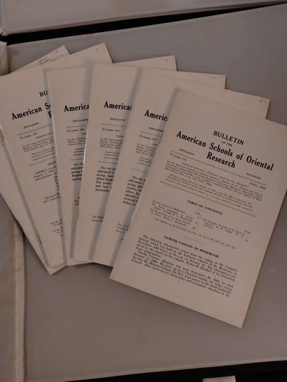 BULLETYIN OF THE AMERICAN SCHOOLSOF ORIENTAL RESEARCH [ 6 ISSUES # 174, 177 , 182 , 186 , 187 , 199 ]