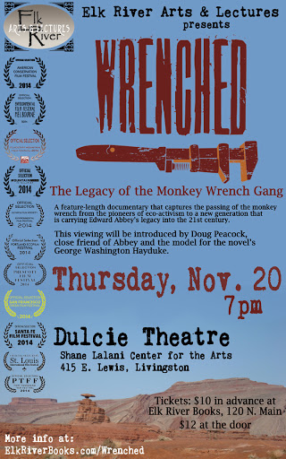 Wrenched Film Viewing (introduced by Doug Peacock) Poster, 20 November 2014