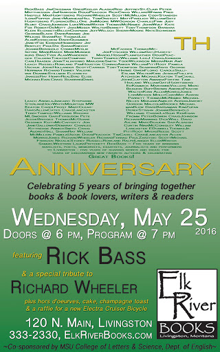 Elk River Books 5th Anniversary Poster, 25 May 2016